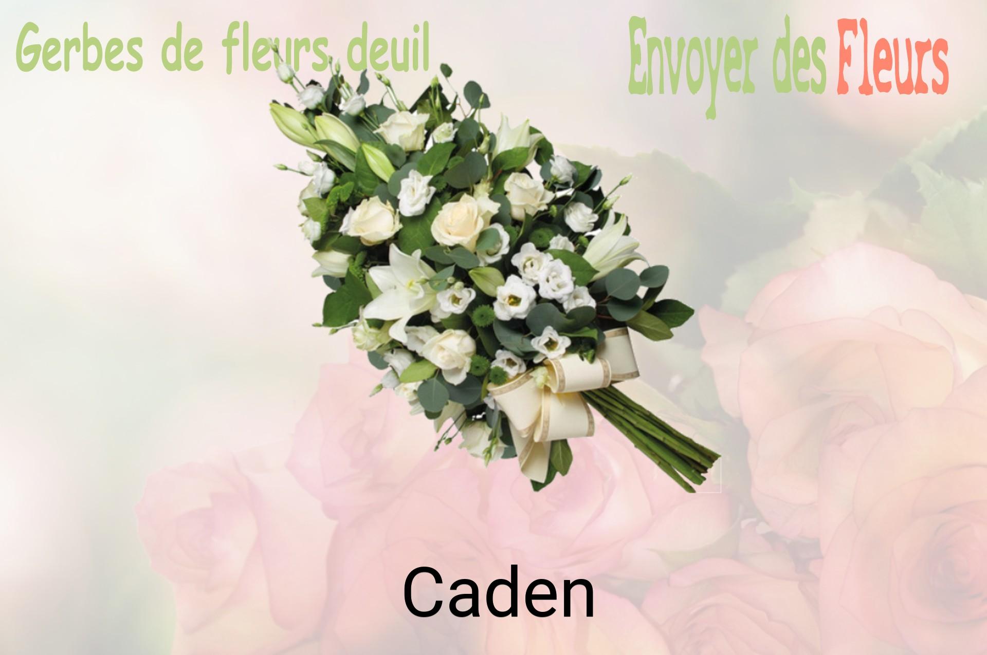 Gerbe de fleurs de deuil livrée à Caden
